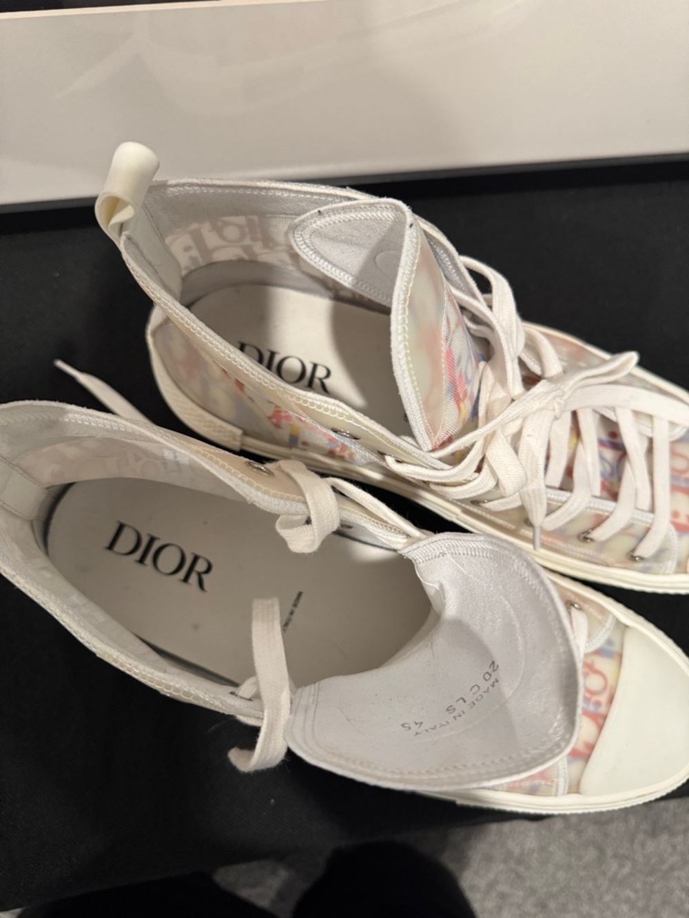 Dior Pastel Multicolor Oblique High-Top Sneakers B23 Monogram - Picture 5 of 12
